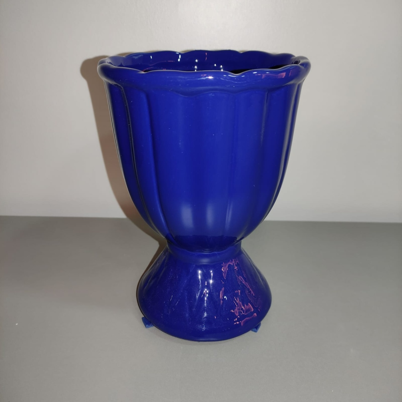 Taça Frisada Peq - Azul Bic 16,5X11,5Cm - Felicittà Festas