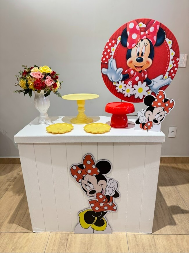 Festa Na Mesa Minnie Vermelha - Felicittà Festas