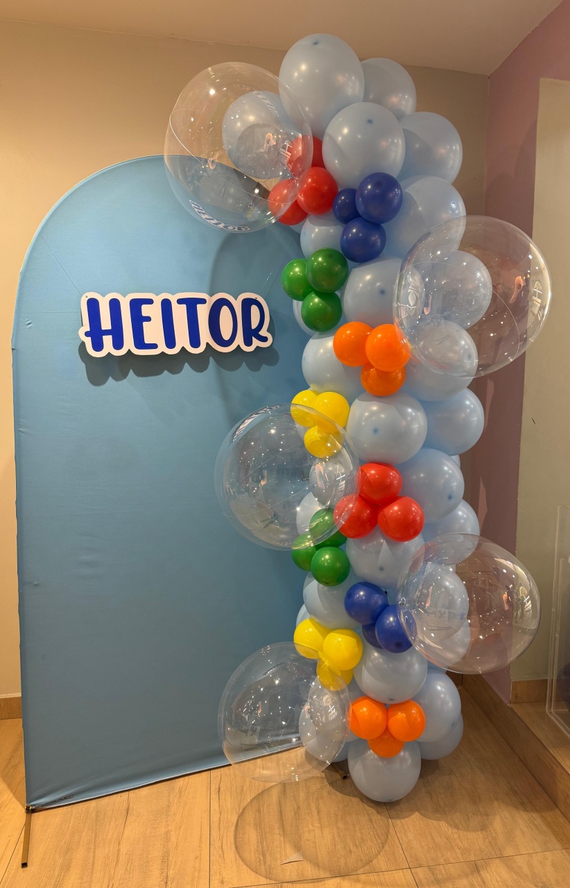 Meio Arco de Balões Express Para Painel Romano - Com Balões Lisos 2 - Felicittà Festas