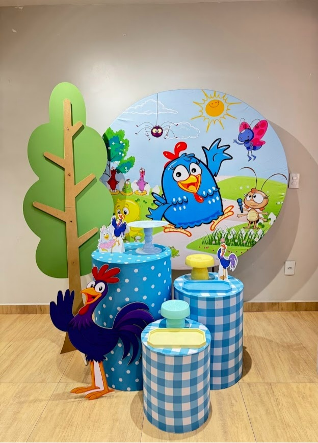 Galinha Pintadinha Kit Prata Menino Com Árvore - Felicittà Festas