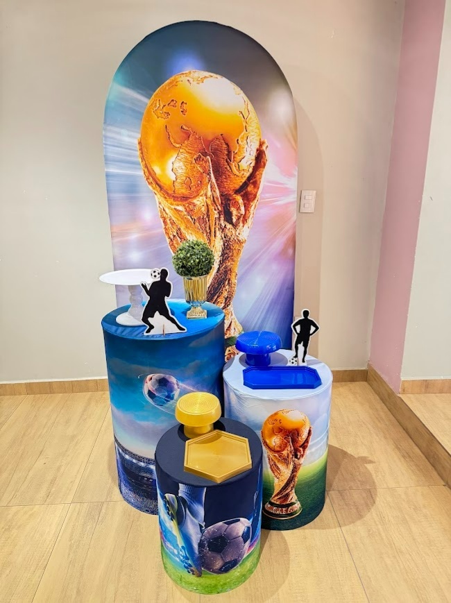 Copa Kit Prata Painel Taça - Felicittà Festas