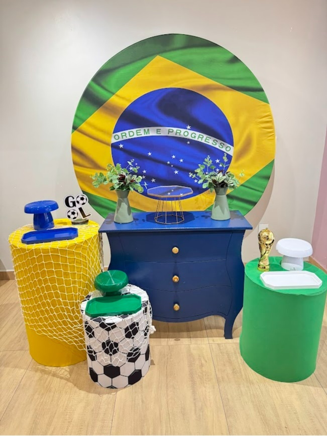 Copa Kit Ouro Bandeira Do Brasil - Felicittà Festas