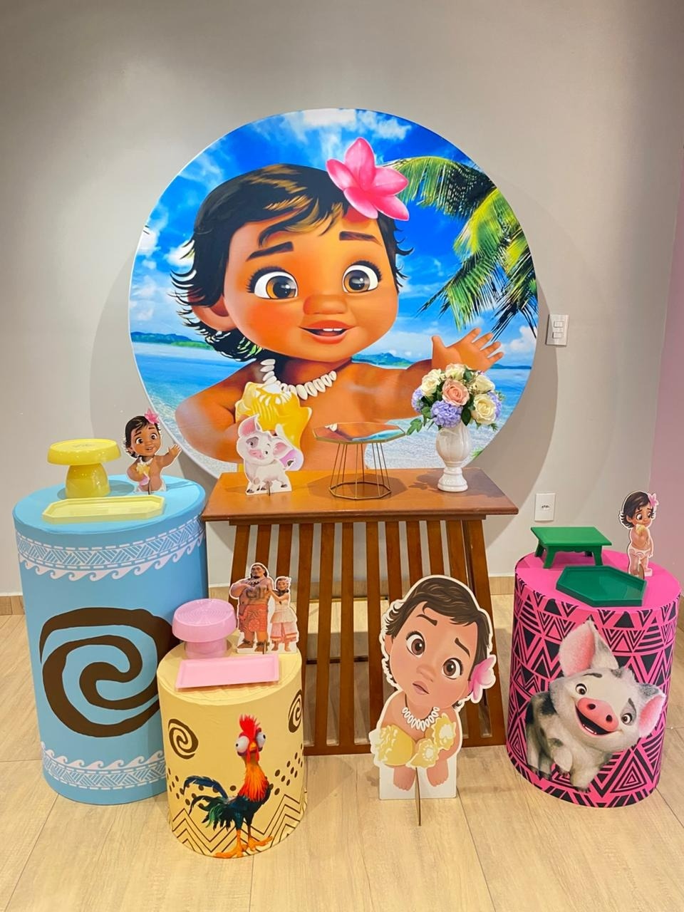 Moana Baby Kit Ouro Mesa Triangulo  - Felicittà Festas