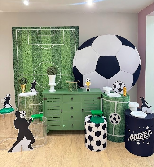 Futebol Kit Diamante Painel Campo Futebol Com Acrílicos - Felicittà Festas