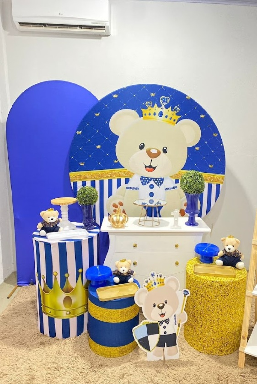 Ursinho Príncipe Kit Diamante / Chá de Bebê / Aniversário - Felicittà Festas