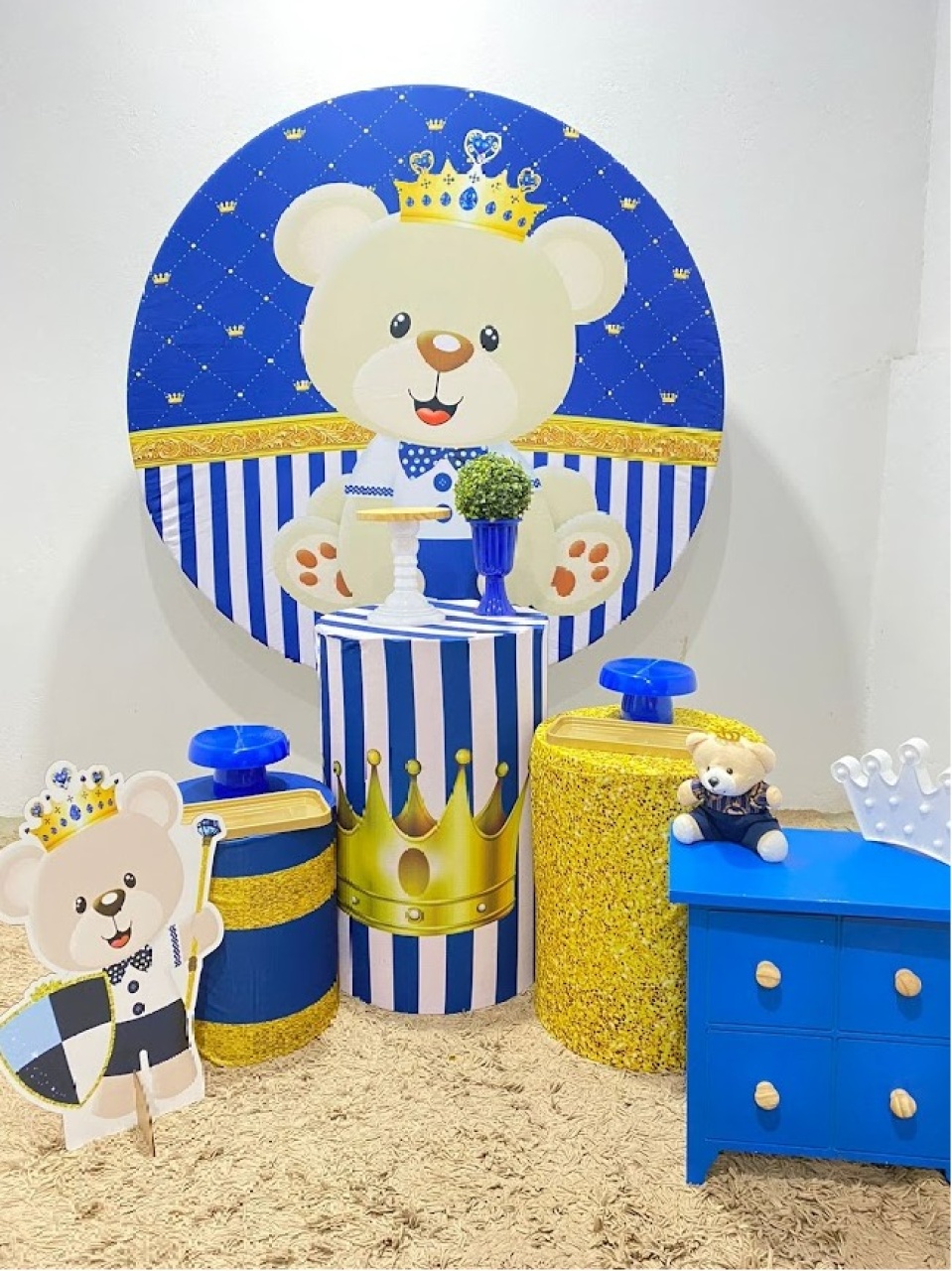 Ursinho Príncipe Kit Prata Especial / Chá de Bebê / Aniversário - Felicittà Festas