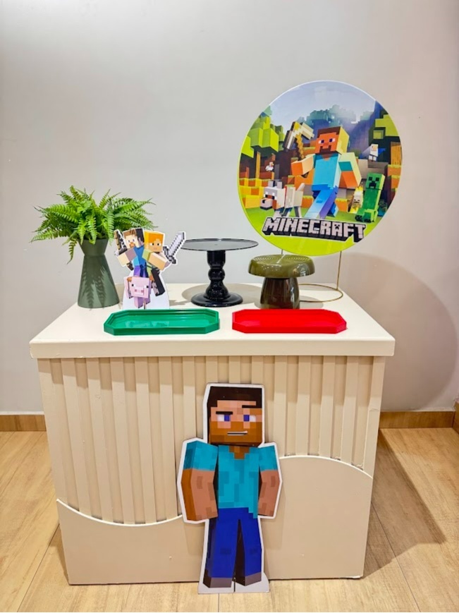 Minecraft Festa Na Mesa - Felicittà Festas
