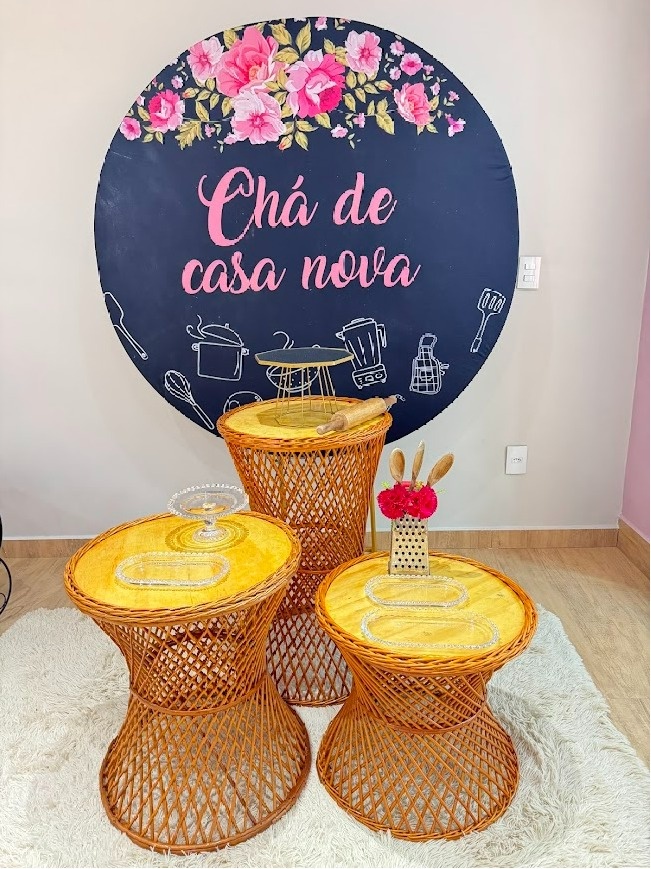 Chá de Casa Nova Composição Com Vime - Felicittà Festas