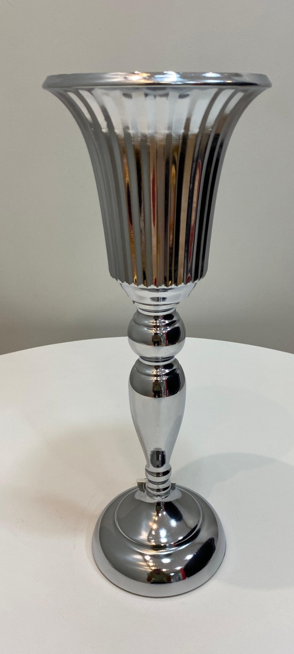 Vaso de Ferro Prata G 39Cm - Felicittà Festas