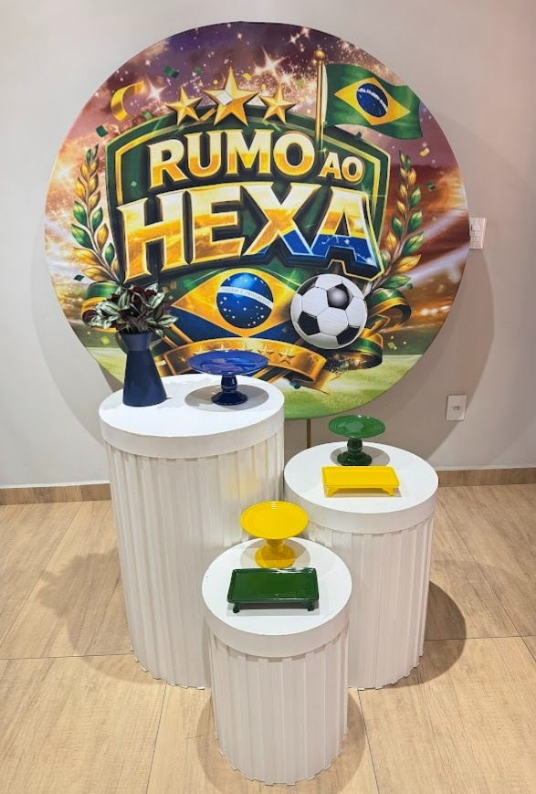 Copa Kit Com Cilindros Ripado Rumo Ao Hexa  - Felicittà Festas