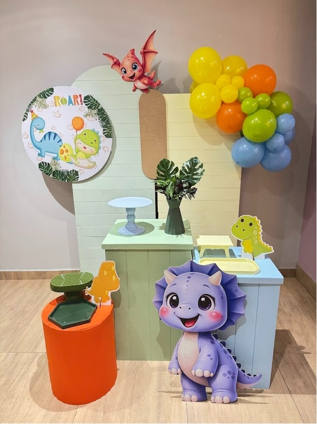 Dino Baby Composição Dois Painéis Degradê - Felicittà Festas