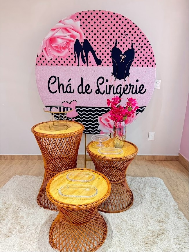 Chá de Lingerie Composição Com Vime - Felicittà Festas