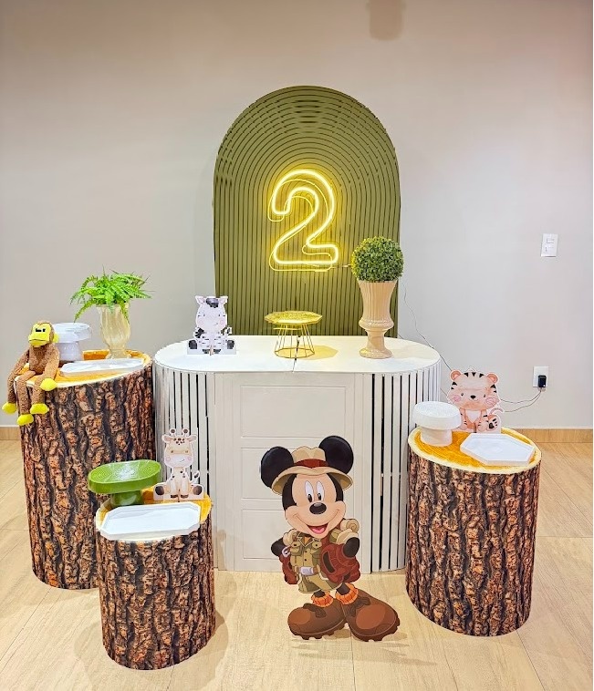 Mickey Safari Composição Romano Ouro - Felicittà Festas