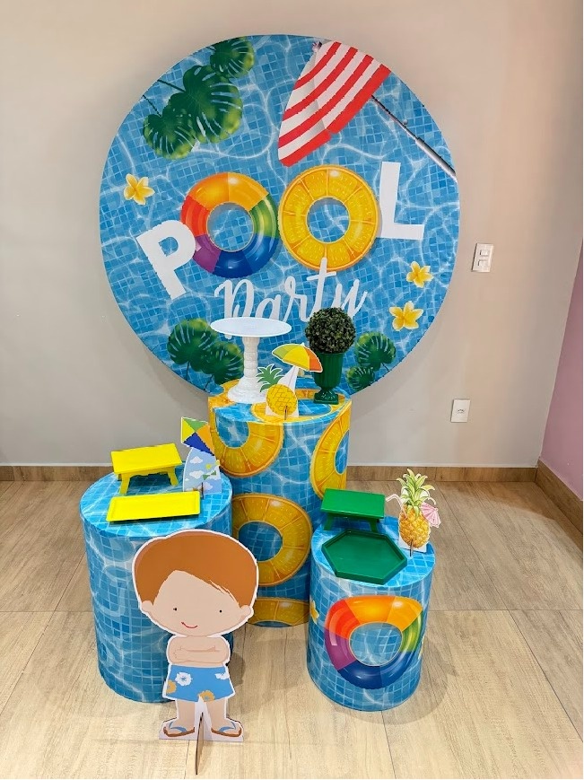 Pool Party Kit Prata Masc - Felicittà Festas