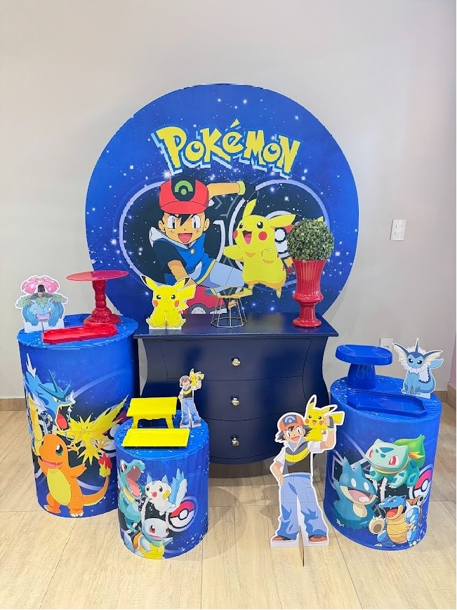 Pokémon Kit Ouro Cômoda Bombe Azul - Felicittà Festas