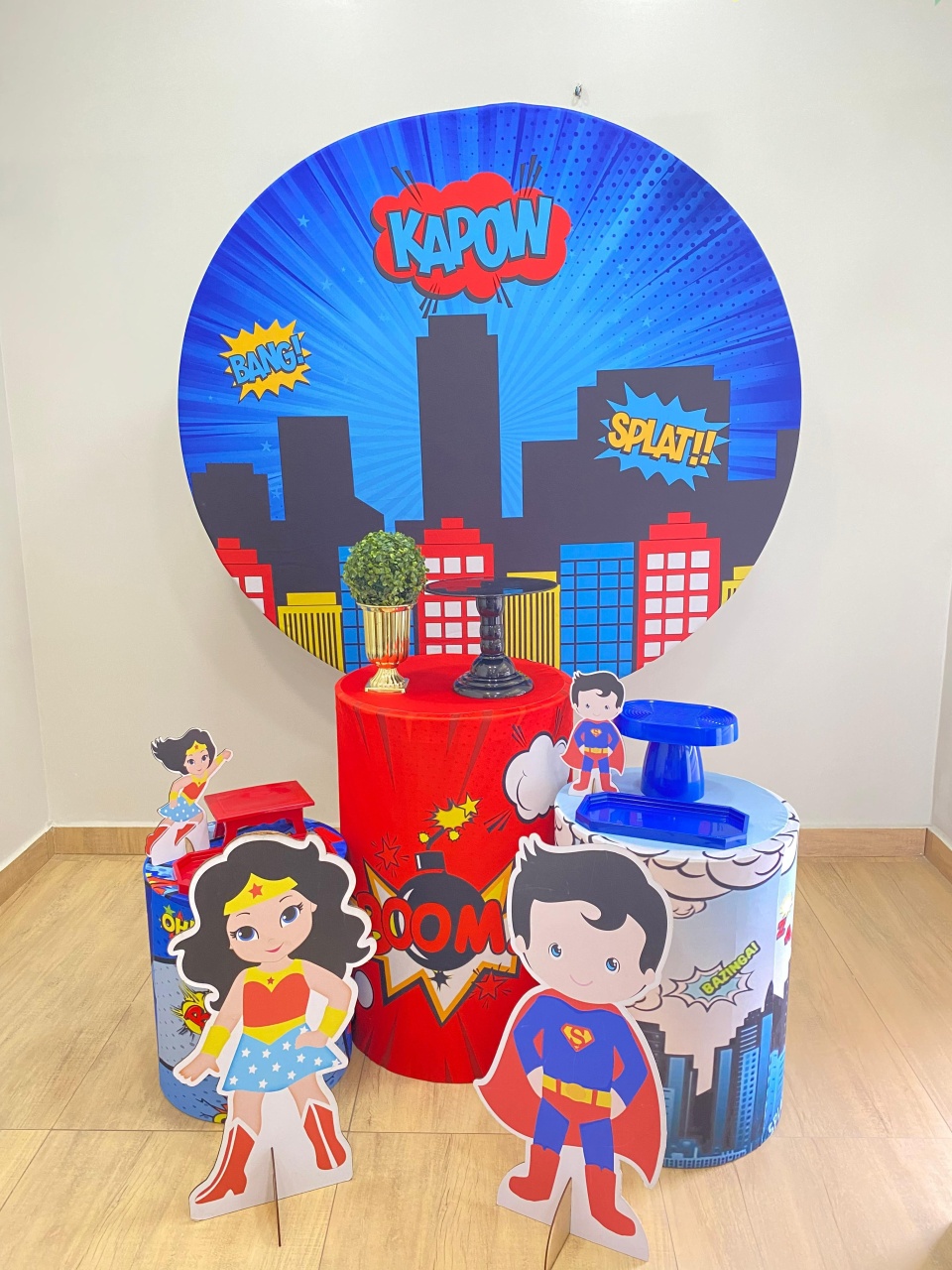 Mulher Maravilha E Superman Kit Prata - Felicittà Festas