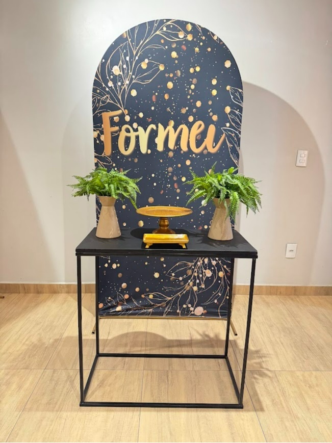 Formei Painel Sublimado Composição Aparador Preto - Felicittà Festas