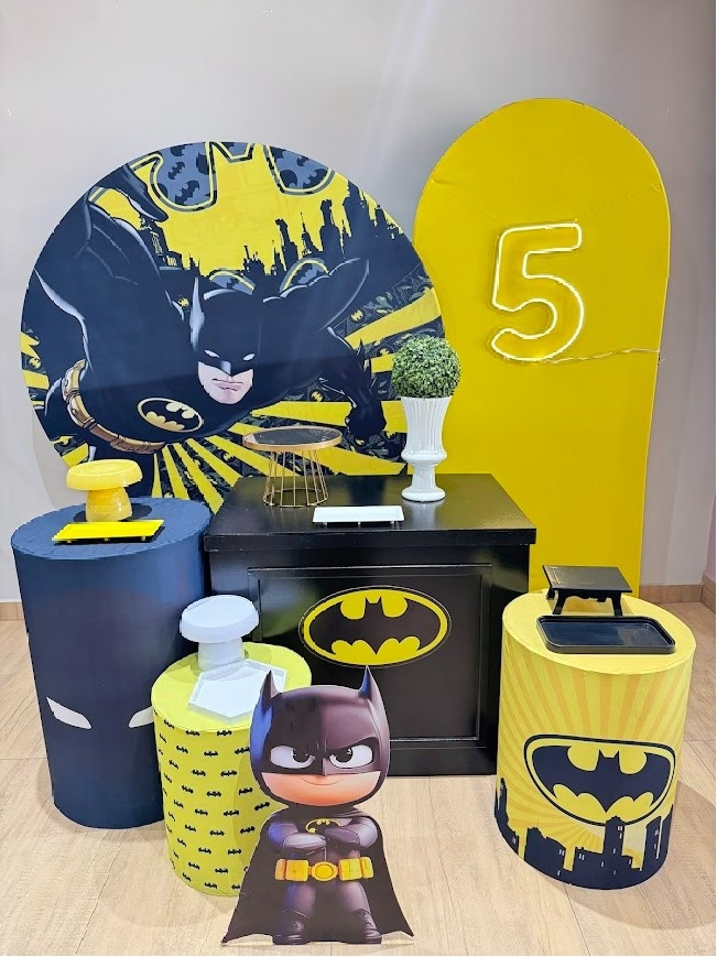 Batman Kit Diamante Com Painel Romano - Felicittà Festas