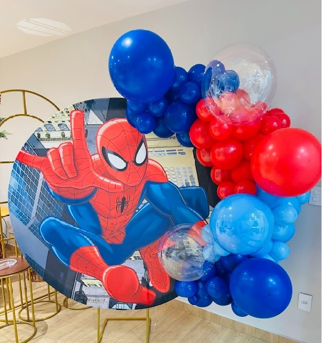 Meio Arco de Balões  Express Para Painel Redondo Balões Lisos- Cores A Escolha - Felicittà Festas