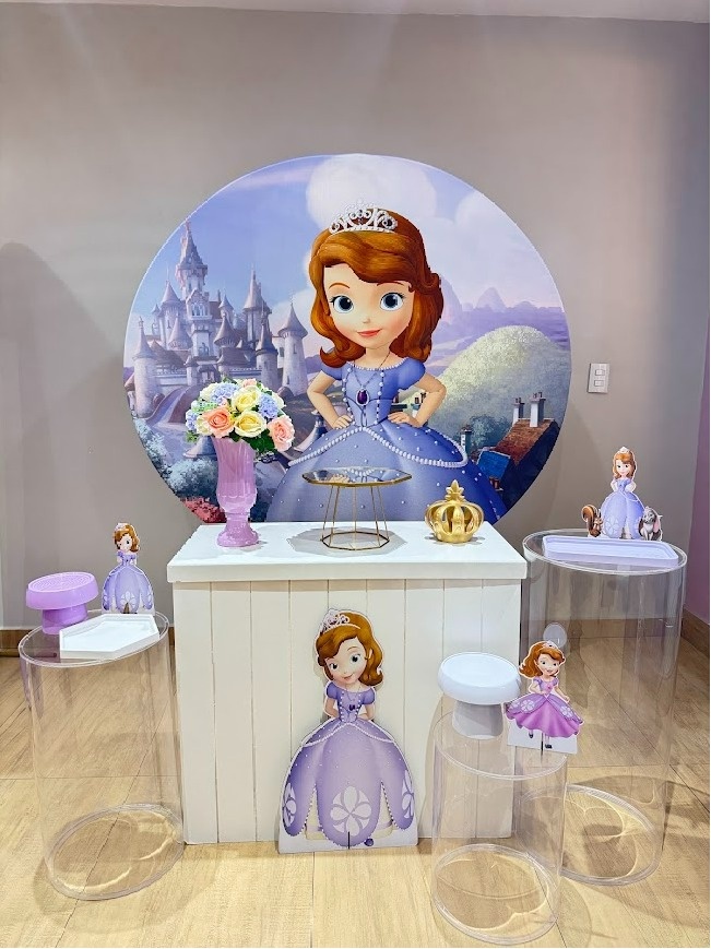 Princesa Sofia Kit Diamamte Mesas Em Acrílico - Felicittà Festas
