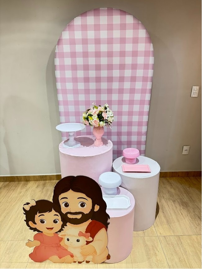 Jesus Meu Melhor Amigo Kit Prata Romano - Menina - Felicittà Festas