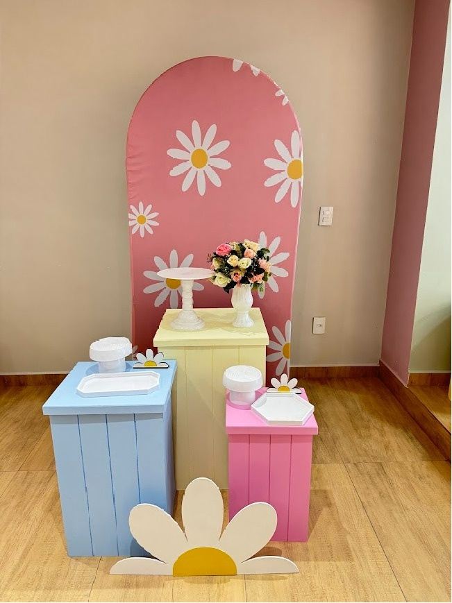 Margarida Kit Com Mesas Cubos - Felicittà Festas