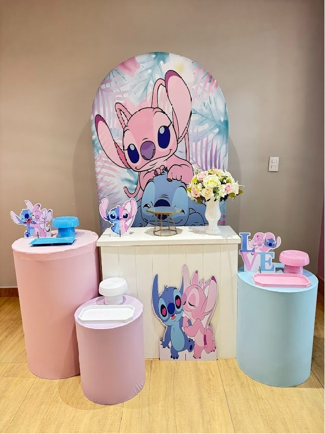 Stitch E Angel Kit Ouro - Felicittà Festas