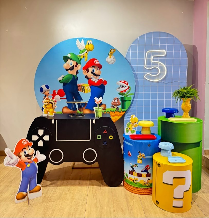 Mario Bross Kit Diamante Mesa Videogame - Felicittà Festas
