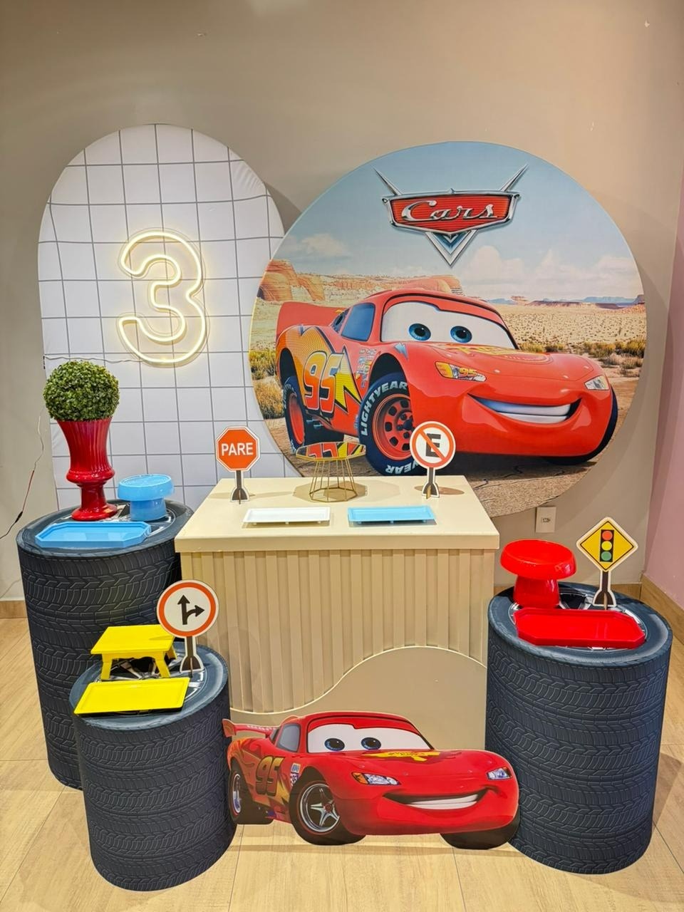 Relâmpago Mcqueen - Carros - Kit Diamante - Felicittà Festas