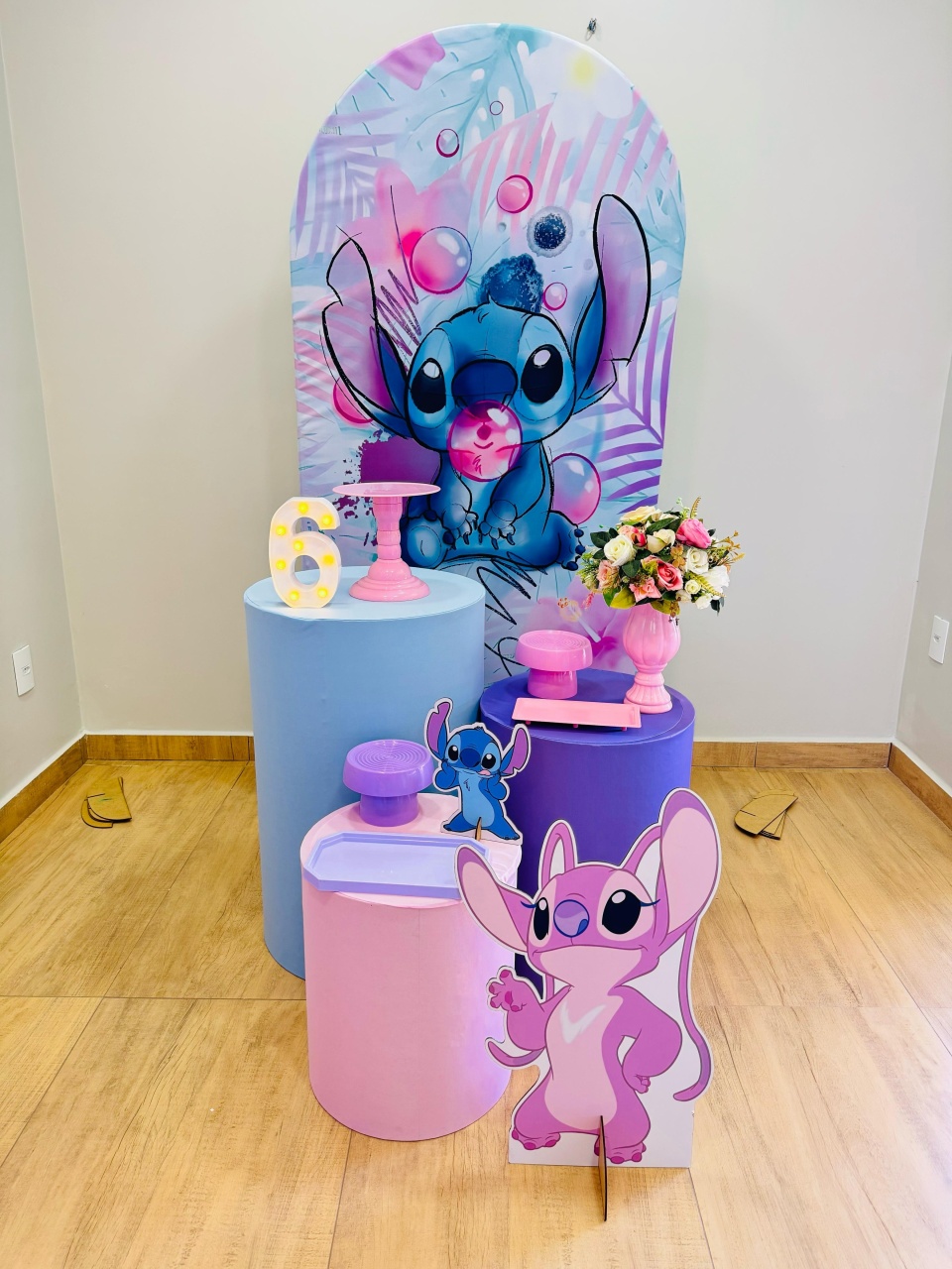 Stitch Composição Romano Com Cilindros - Felicittà Festas