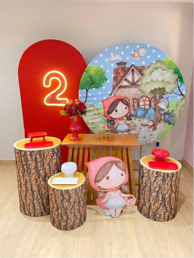 Chapeuzinho Vermelho Kit Diamante Com Display 3D E Mesa Triangulo - Felicittà Festas