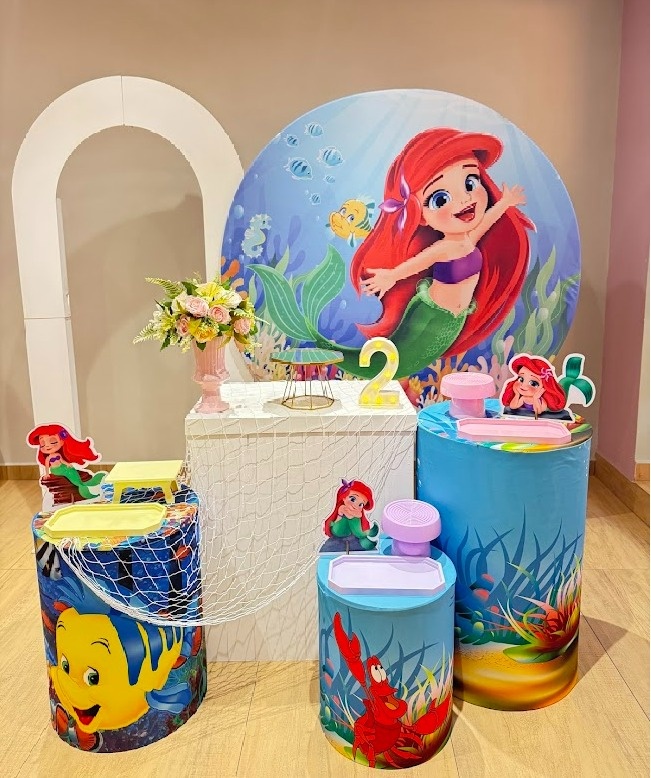 Pequena Sereia Baby Kit Diamante Painel Vazado - Felicittà Festas