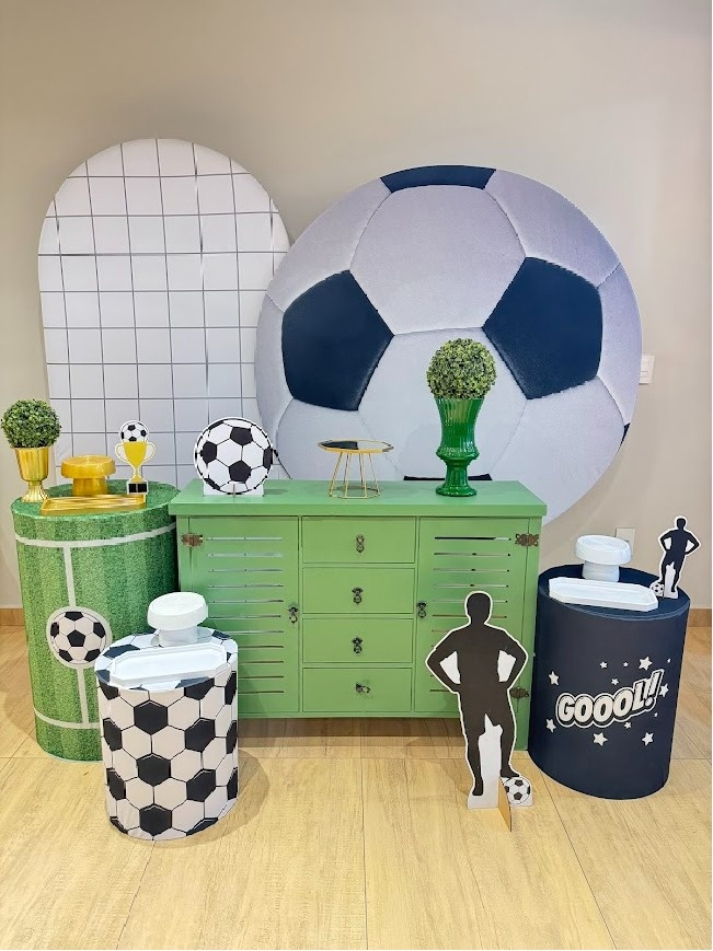Futebol Kit Diamante Com Painel de Listras - Felicittà Festas