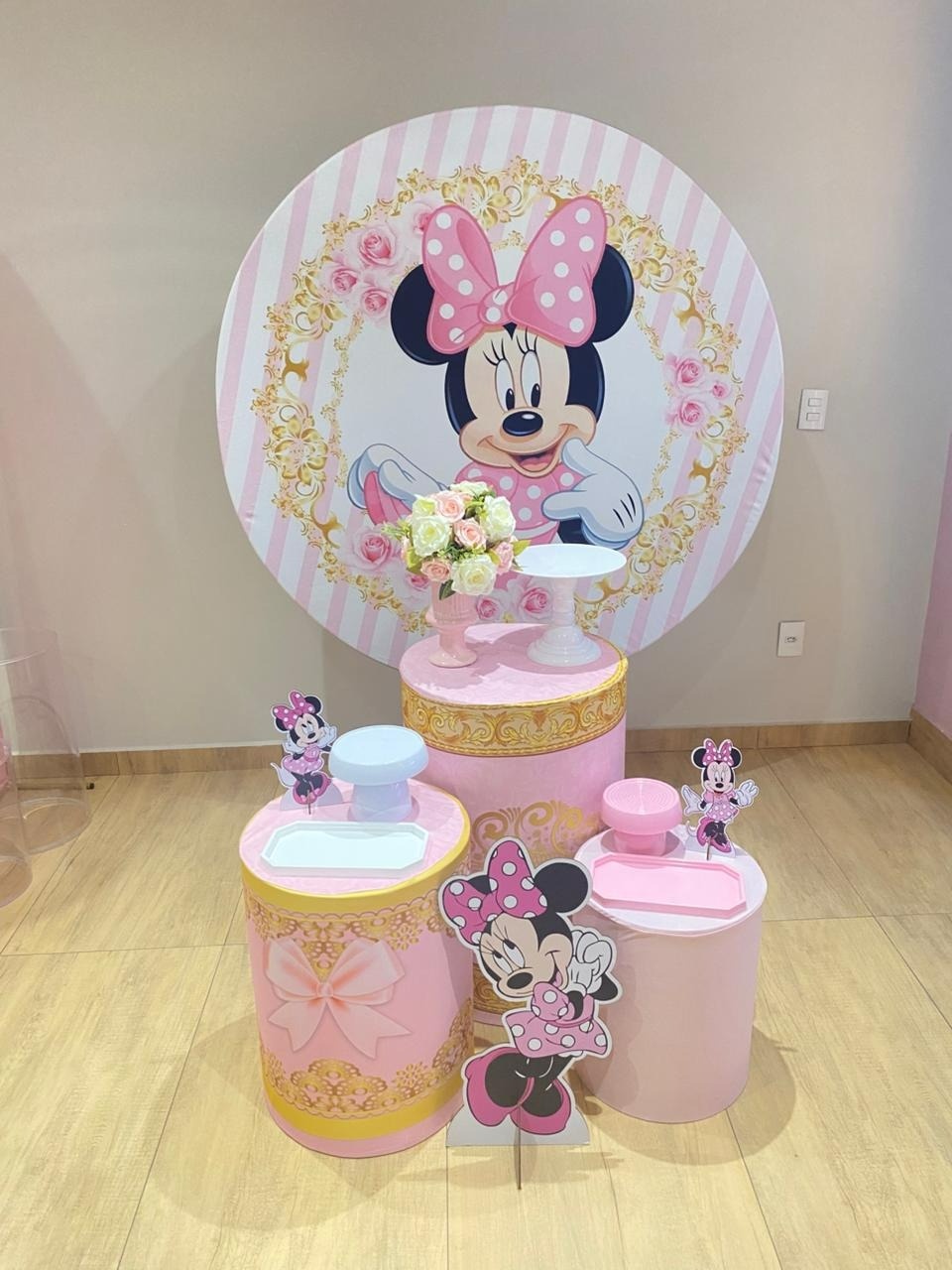 Minnie Mouse Rosa Kit Prata - Felicittà Festas