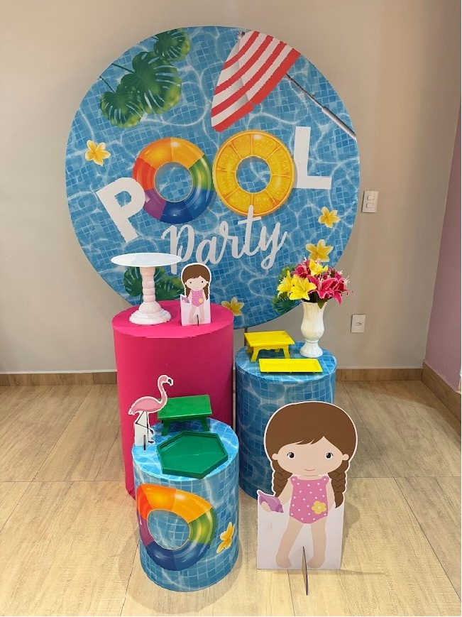 Pool Party Kit Prata Fem  - Felicittà Festas