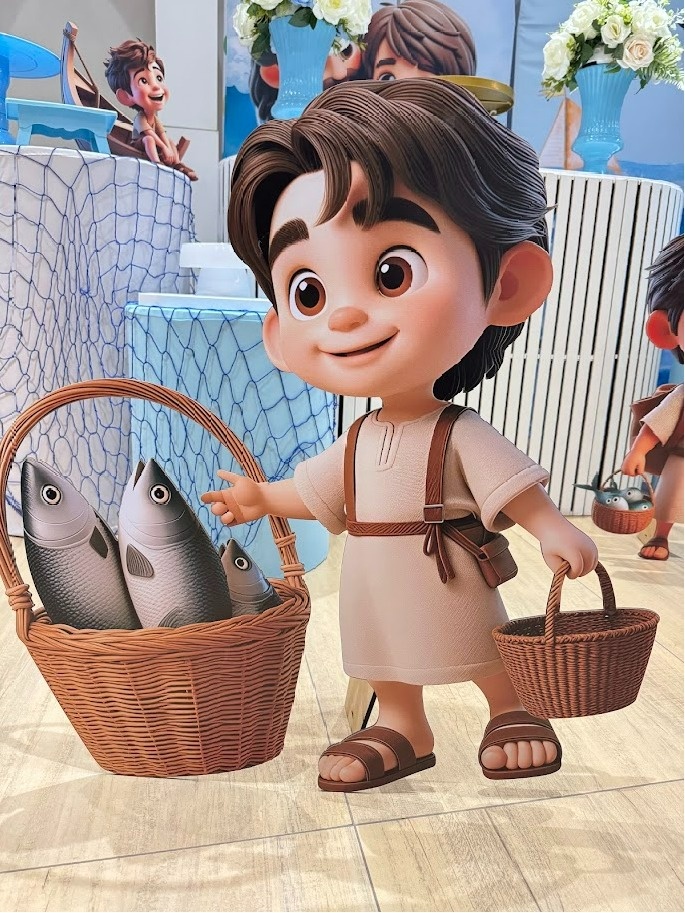 Display Tu És Pedro 70Cm 3D Com 2 Cestinhos - Felicittà Festas