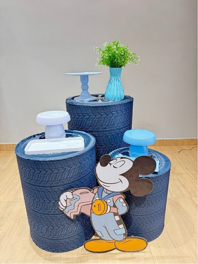 Mickey Corredor Romano Prata Sem Painel - Felicittà Festas