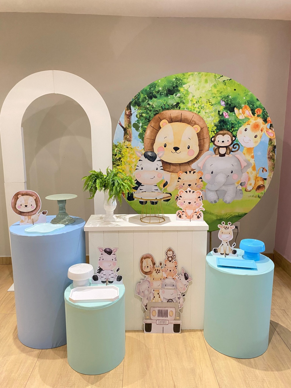 Safari Candy - Anivers, Bebê, Revelação - Kit Diamante Painel Vazado - Felicittà Festas