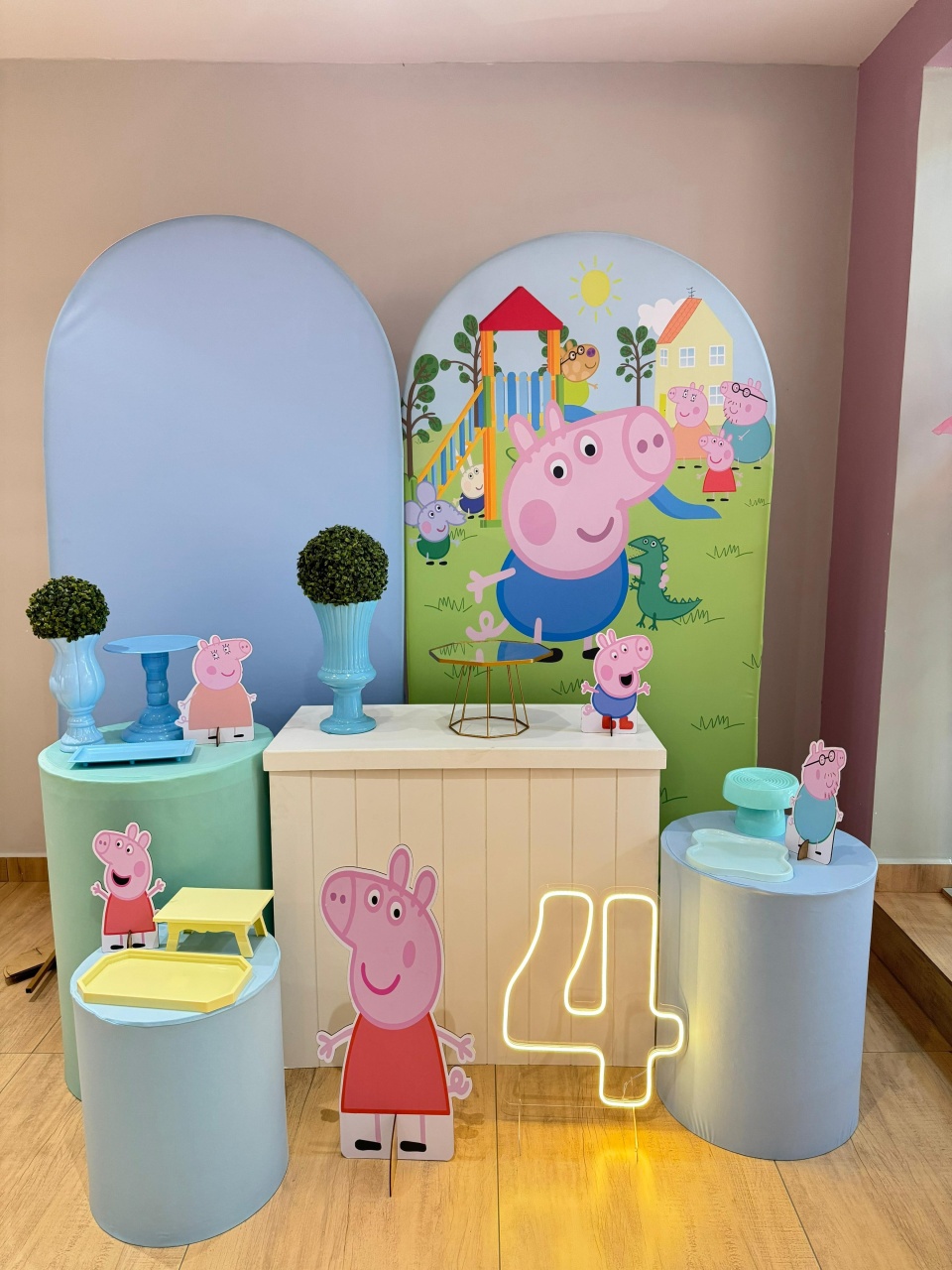 Peppa E George Pig Kit Diamante Romano  - Felicittà Festas