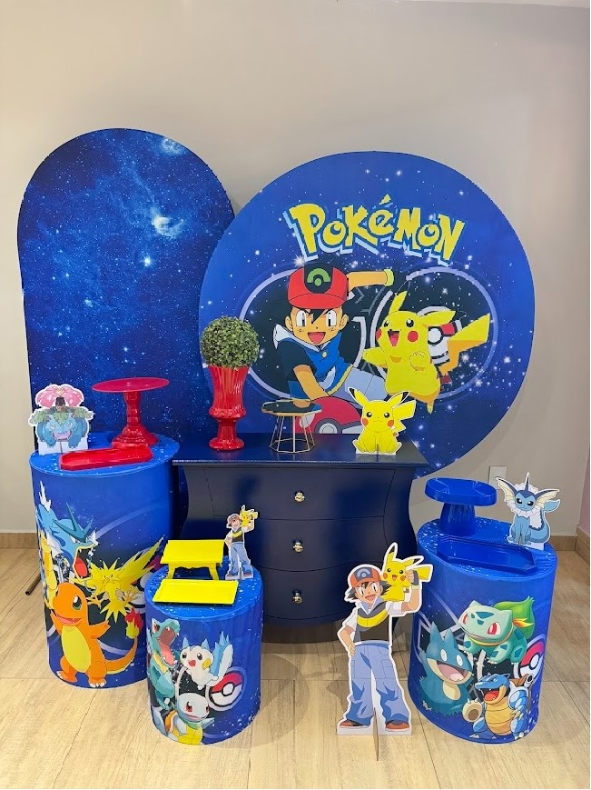 Pokémon Kit Dimante Cômoda Bombe Azul  - Felicittà Festas