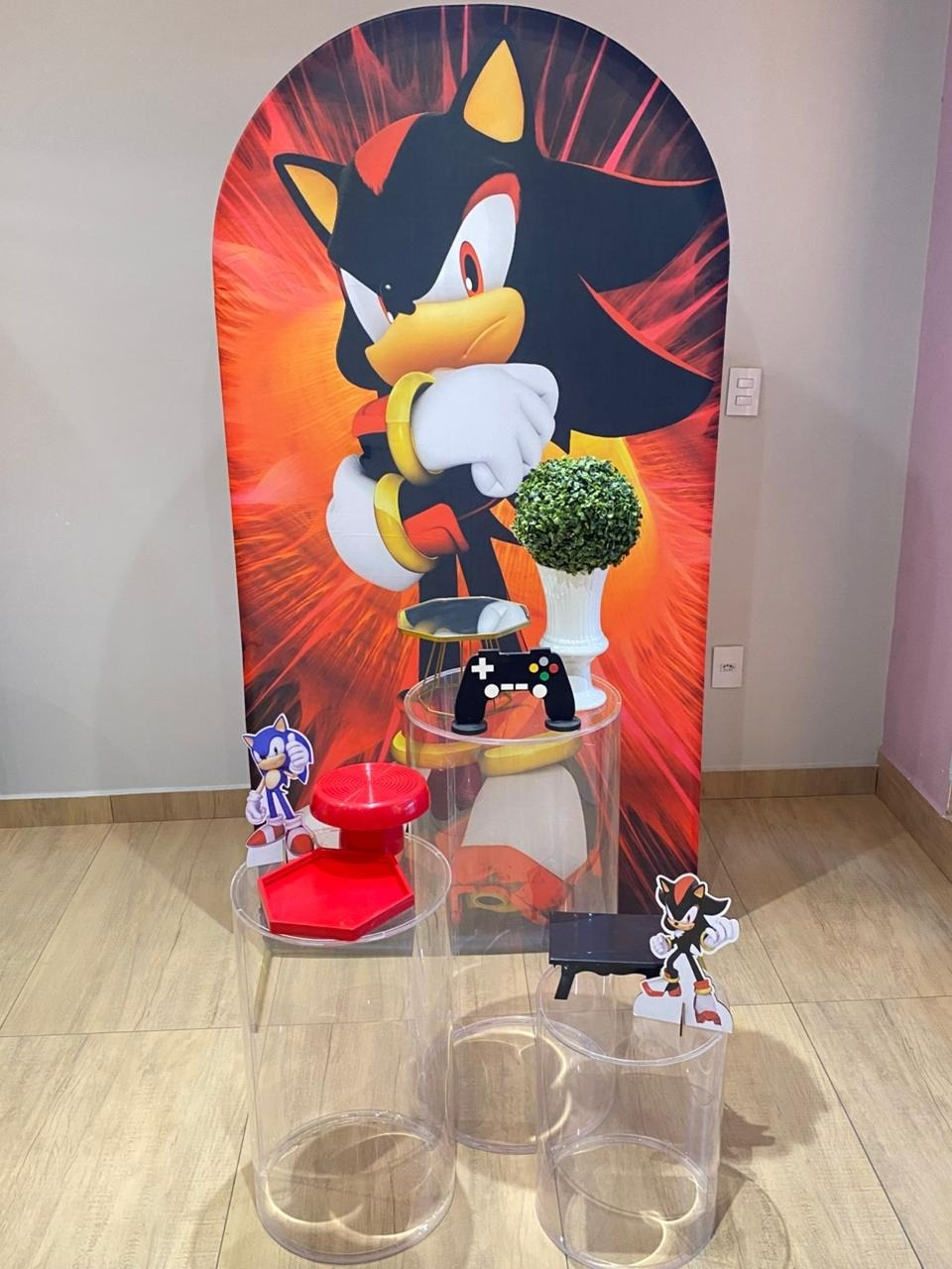 Shadow X Sonic Kit Com Mesas Em Acrílico - Felicittà Festas