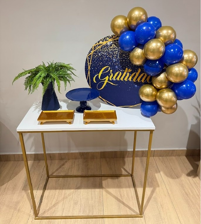 Festa Na Mesa Gratidão Azul - Felicittà Festas