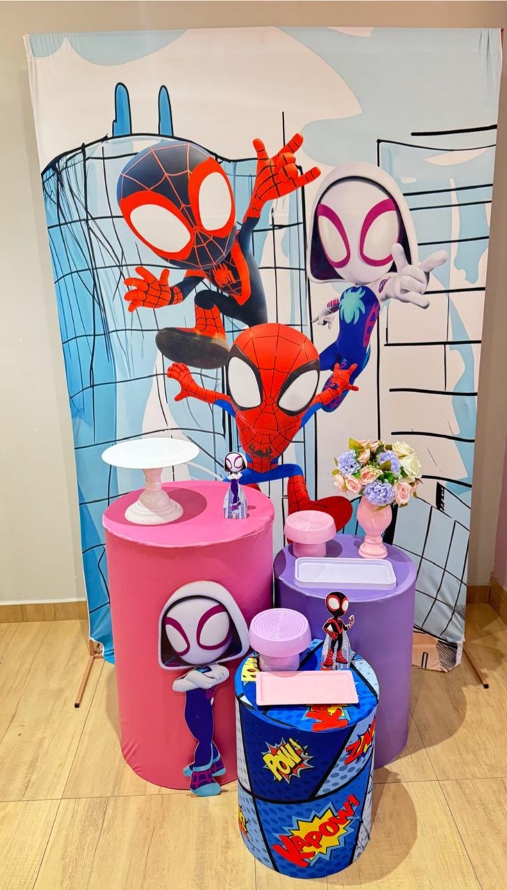 Spidey E Os Amigos Kit Prata Mulher Aranha - Felicittà Festas