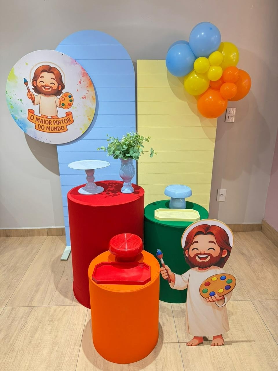 Jesus- Maior Pintor Do Mundo Com Painéis Degradê - Felicittà Festas