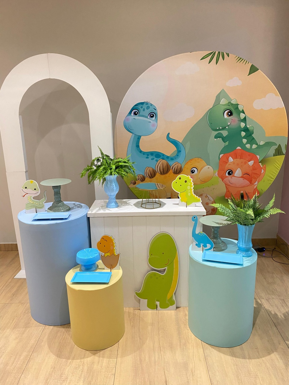 Dino Baby Kit Diamante Candy Com Painel Vazado - Felicittà Festas