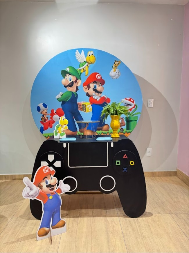 Mario Bross Kit Prata Mesa Videogame - Felicittà Festas