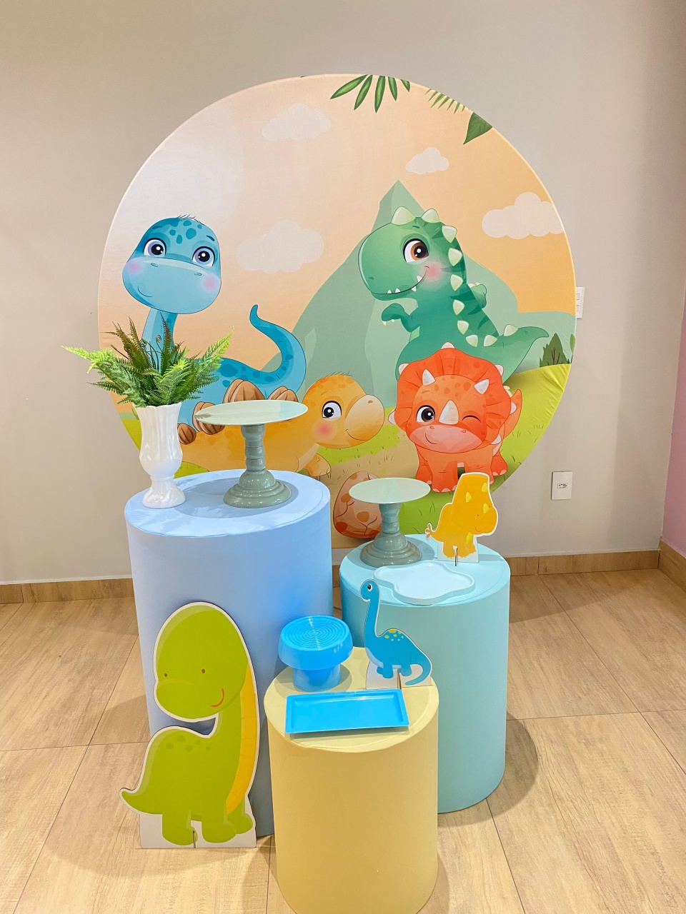 Dino Baby Kit Prata - Chá de Bebê - Felicittà Festas