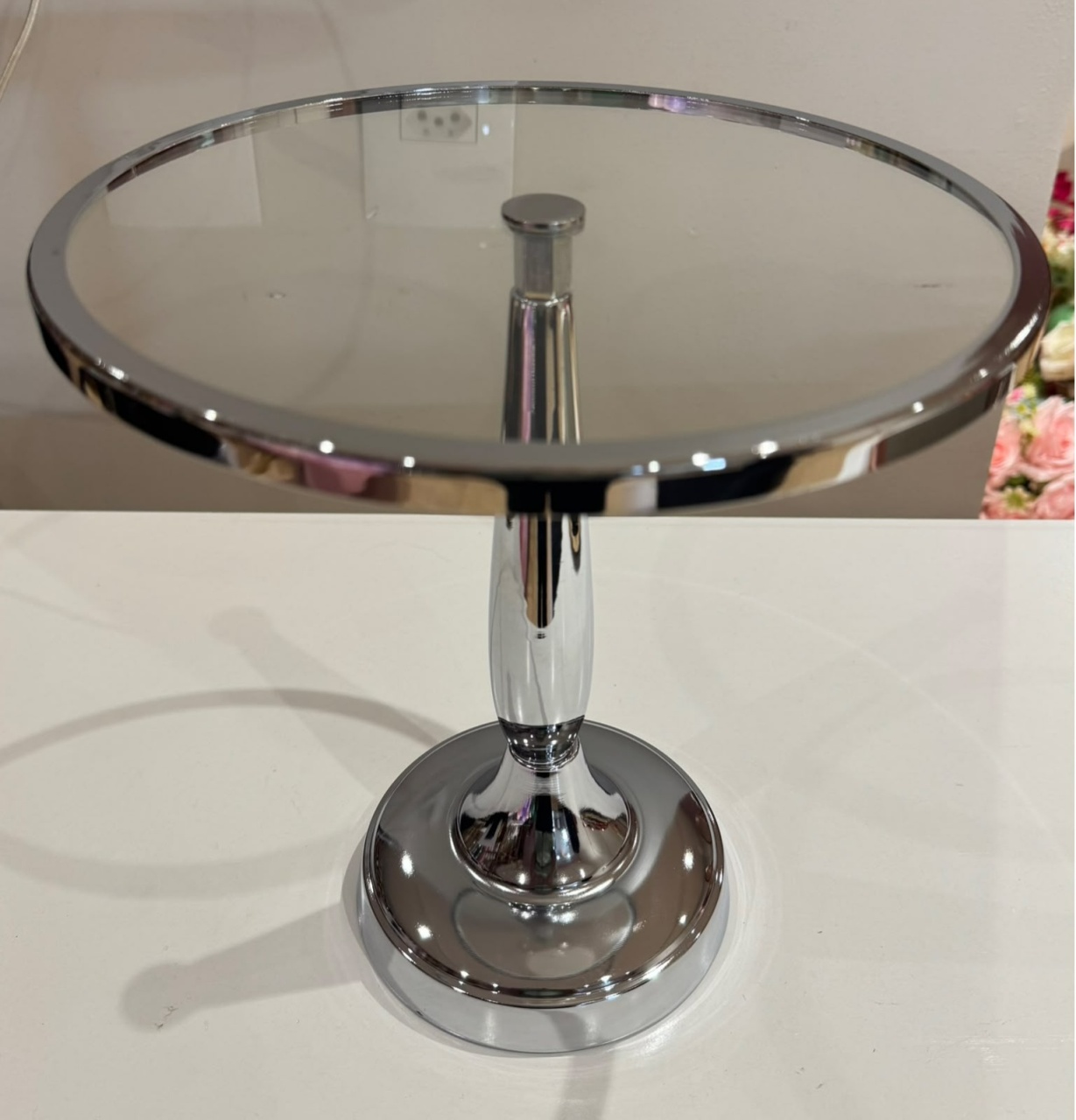 Boleira/ Doceira Alta de Ferro Prata de Luxo 22Cm - Felicittà Festas