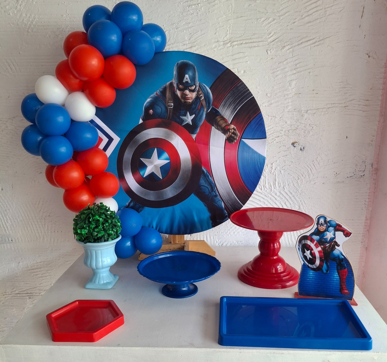 Mini Kit Capitão América  - Pegue e Monte da Janaa