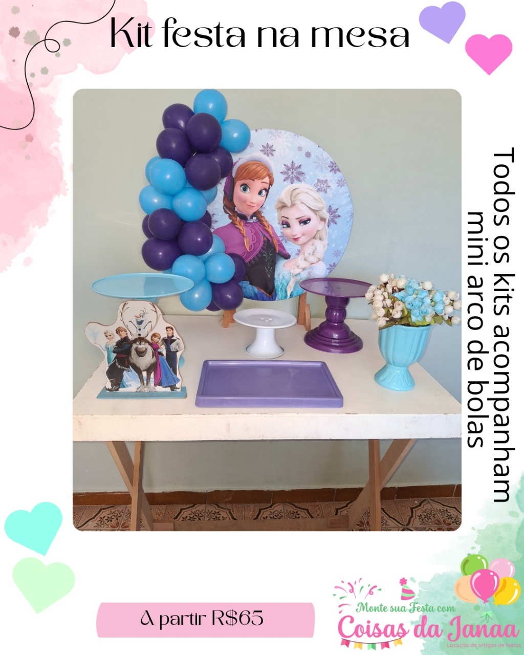 Mini Kit Frozen - Pegue e Monte da Janaa